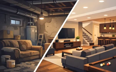 Basement Remodel Before and After Results